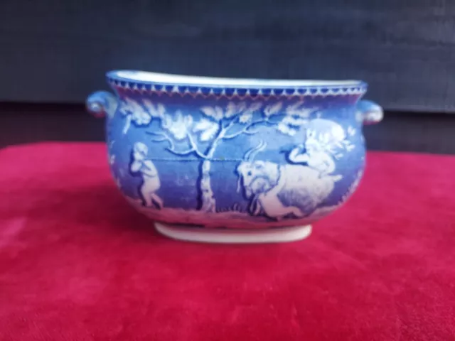 Antique Blue & White small pearlware toureen/bowl, ex Grant-Davidson collection