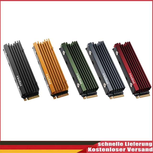 8 Disipadores Térmicos Para SSD NVMe M.2 2280 – Aleación De Aluminio, 70x22x3 Mm