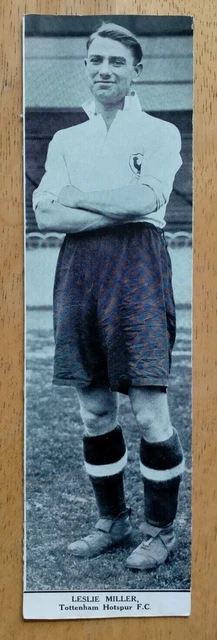 Leslie Miller Tottenham DC Thomson Topical Times Footballers 1937 220mm x 60mm
