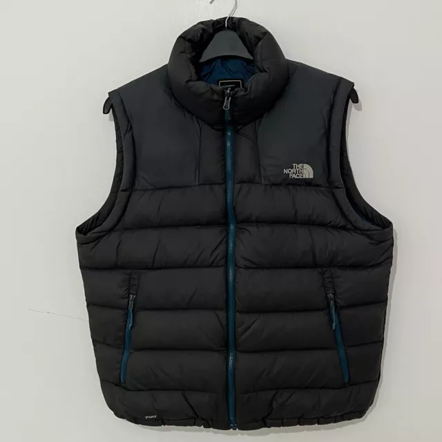 The North Face Weste Herren groß grau blau 700 Daunenwärmer