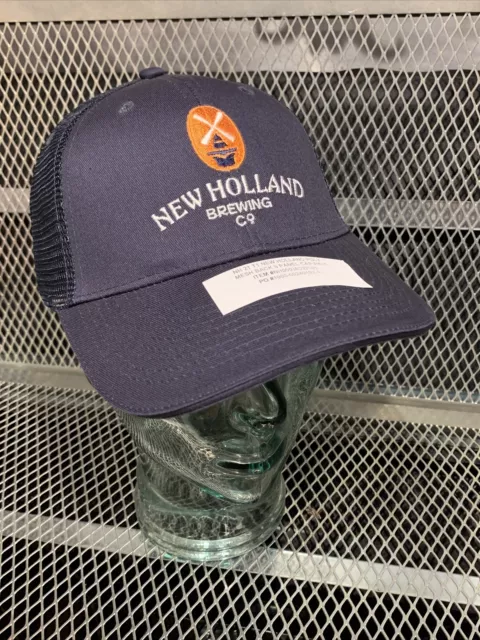 NEW HOLLAND BREWING Michigan Beer Strapback Cap Hat Brewery Dragon's Milk Blue