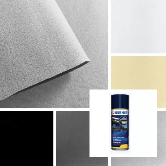 Kit rivestimento tessuto cielo tetto auto colore nero beige grigio + colla