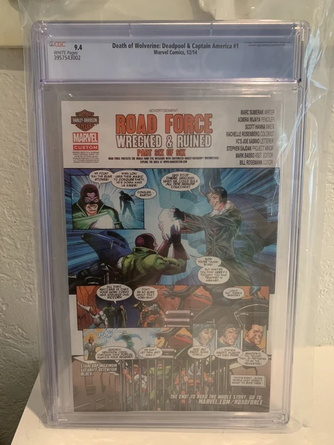 CGC Graded Comic Death Of Wolverine, Deadpool And Captain America #001 5