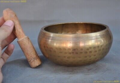 Old Tibet Tibetan Buddhism Nepal bronze wood prayer Alms bowl Earthenware basin