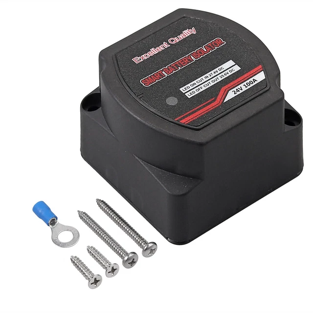 24V100A DUAL BATTERY Kit Smart Isolator Voltage Sensitive Relay VSR For