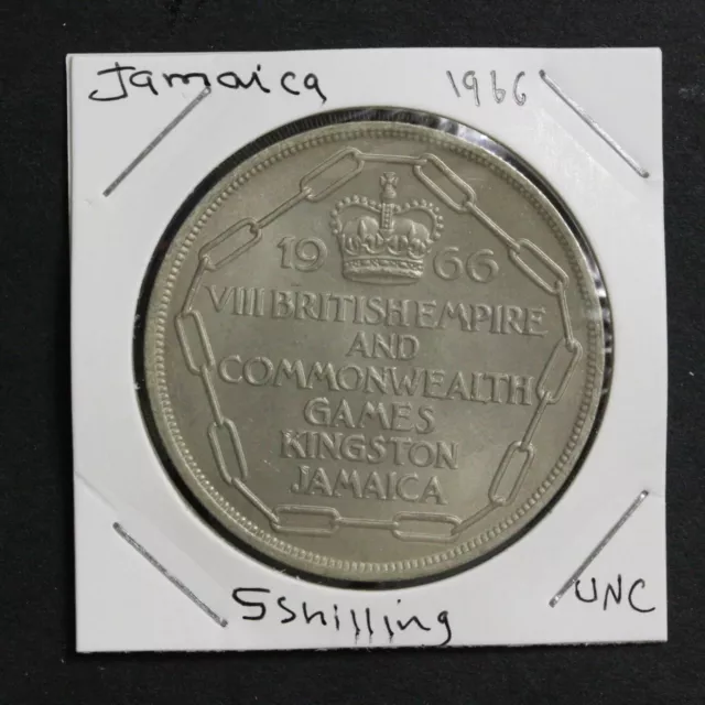 Jamaica 1966 5 Shilling Unc (Mg42/R831)
