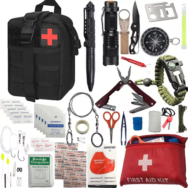 Professional Survival Kit Gear Emergency Tactical First Aid Kit Outdoor Camping