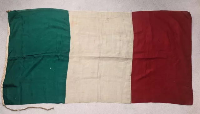 Antique Vintage Italian flag large