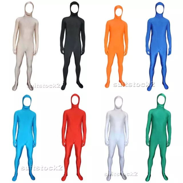 DH Zentai Suit Men's Spandex Halloween Full Body Costume (face exposed)