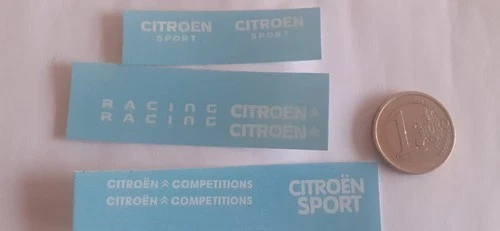 Décalcomanies (decals) Pour Coffre/capot Citroën BX, ZX, Evasion à L'échelle 1/43 - Occasion