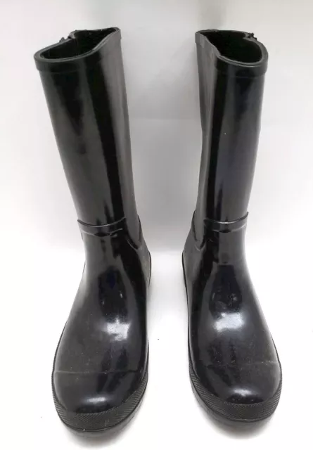 Women's SPERRY Black Rubber Boots 8