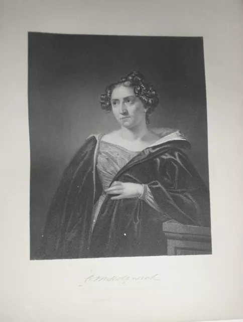 Catharine Maria Sedgwick - Acero Grabado - 1876 - Duyckinck Internationale