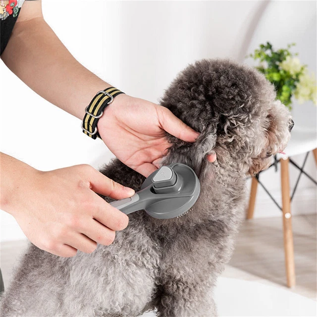 Pet Hair Remover Dog Cat Comb Grooming Massage Deshedding Self Cleaning Brush 7