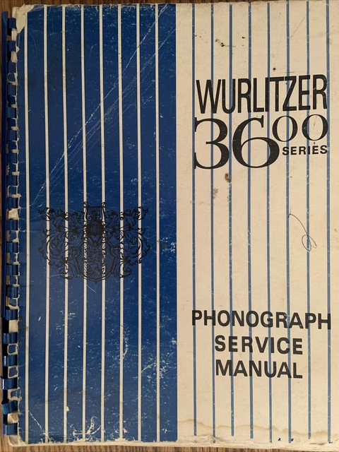 Original Vintage "WURLITER 3600 Series" Phonograph Service Manual P/N 33GS