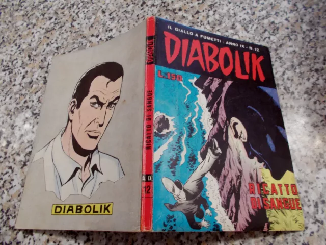 Diabolik Anno Ix Originale N.12 Del 1970 Ottimo Tipo Kriminal Satanik Killing