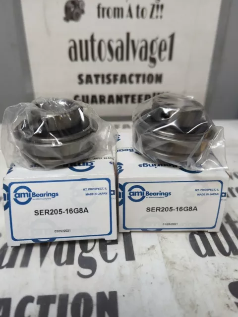 Ami Bearings,Ser 205-16G8A,Ball Insert Bearing 1 Inch Bore Lot Of 2 Nos