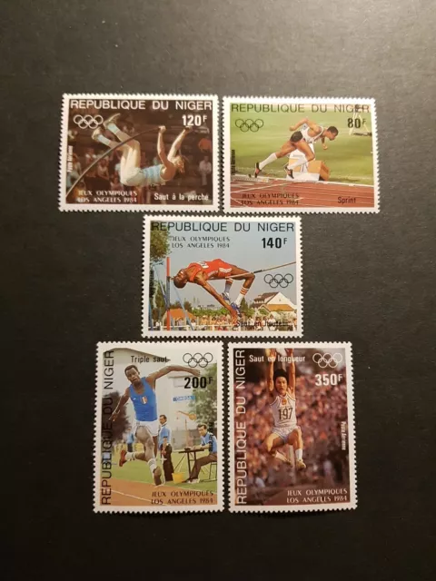 Stamp Niger Games Olympic Post Aerial Pa N°320/324 New Luxury MNH 1984