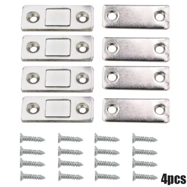 8Pcs Fort Magnétique Loquet Ultra Mince for Porte Armoire Placard Fermeture