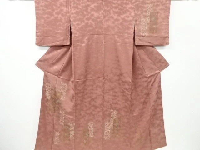 6517535: Japanese Kimono / Vintage Homongi / Floral Sarasa & Tanzaku Pattern