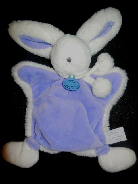 DOUDOU ET COMPAGNIE plat lapin Pompon blanc lavande violet