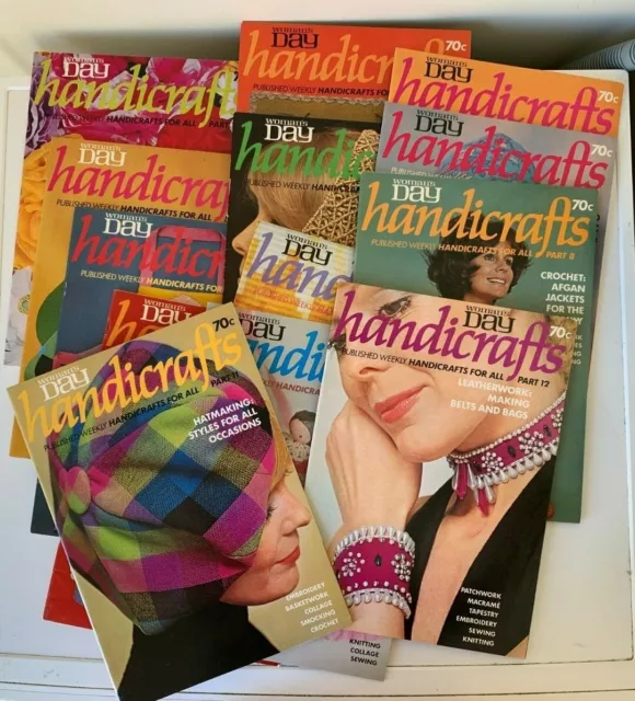 WOMAN'S DAY HANDICRAFTS Books No. 1 - 13 Embroidery Sewing Crochet VINTAGE 1973