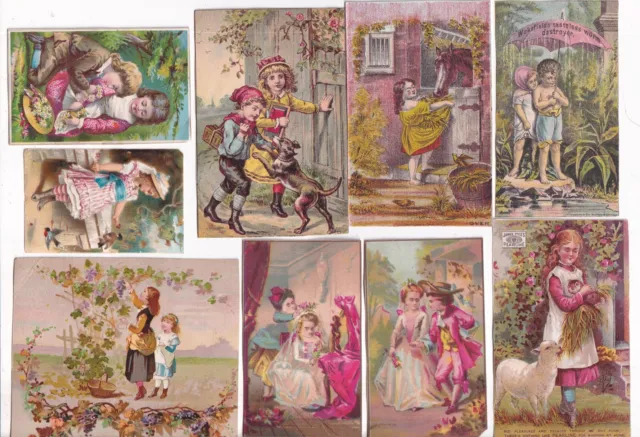 1800's Victorian Trade Card Lot - Colorful - Great for Arts Crafts Scrapbooking