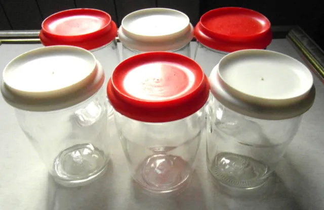 12 pots de yaourt en verre avec couvercles avec différents décors  d'émoticônes, capacité de pot de crème dessert 100 ml 