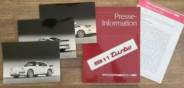 Porsche 911 Turbo 964 Pressemappe/presskit/Prospekt/brochure/folleto/opuscolo GB