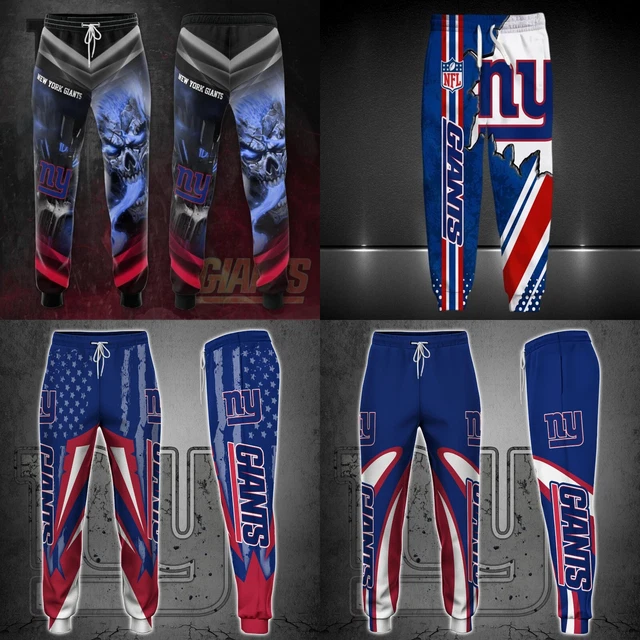 New York Giants Drawstring Sweatpants Men's Casual Pants Gym Running Trousers