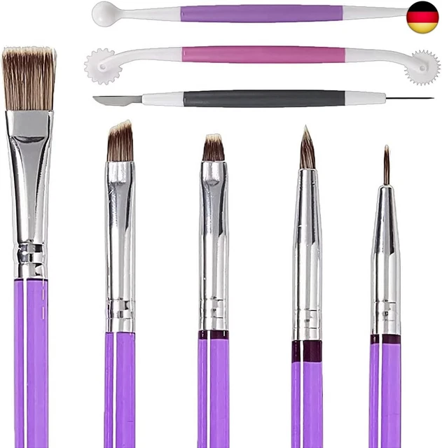 Accessotech Nageldesign-Set – 20-teiliges Pinsel- Und Werkzeugset Für Profis & Hobbykünstler