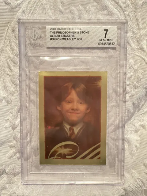 2001 Harry Potter The Philosopher's Stone Stickers Ron Weasley Foil BGS 7