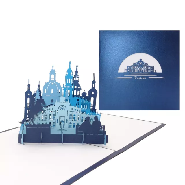 Pop Up Karte „Dresden“ 3D Geburtstagskarte, Souvenir, Einladung, Gutschein Reise