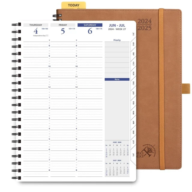 PLANNER 20242025 SPIRAL Bound (8.5" x 11") Academic Year Calendar(July