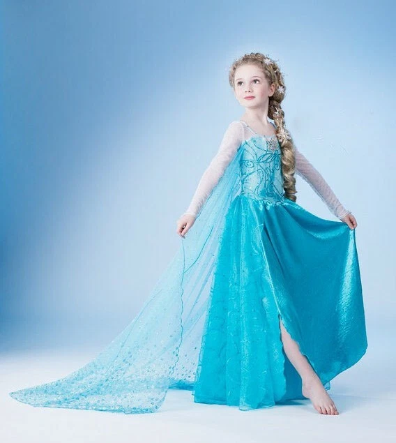 GIRLS DRESS COSTUME Princess Queen Frozen Elsa Party Birthday size