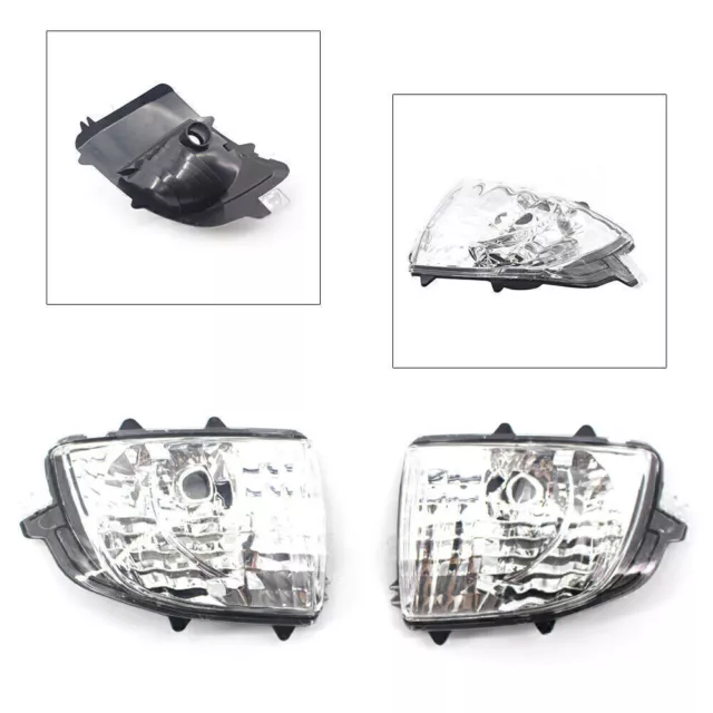 Pair Left&Right Turn Signal Light Lamp Lens For Volvo XC90 2007-14 XC70 08-12