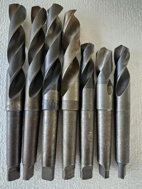 JOB LOT 7 VERY LARGE ENGINEERING DRILL BITS - Milling Lathe Tools - Dormer etc