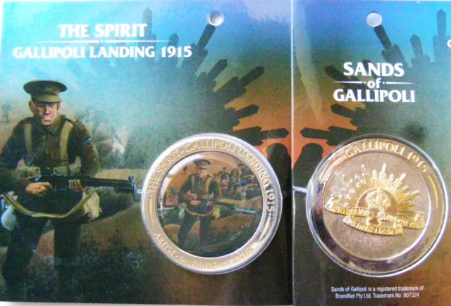 2012 " THE GALLIPOLI LANDING" coloured Medallion on card