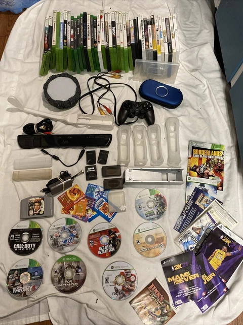 Large Lot Of Video Games Cases Manuals And Accessories Everything As Is Untested