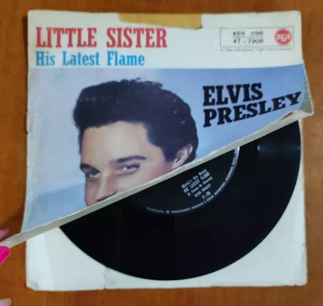 Elvis Presley. His Latest Flame / Little Sister. Disco 45 giri. RCA 45N 1196 3