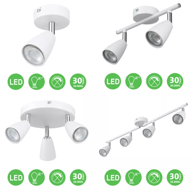 IMPTS LED Deckenleuchte Deckenstrahler Spot Lampe Deckenlampe 1-6 Flammig GU10