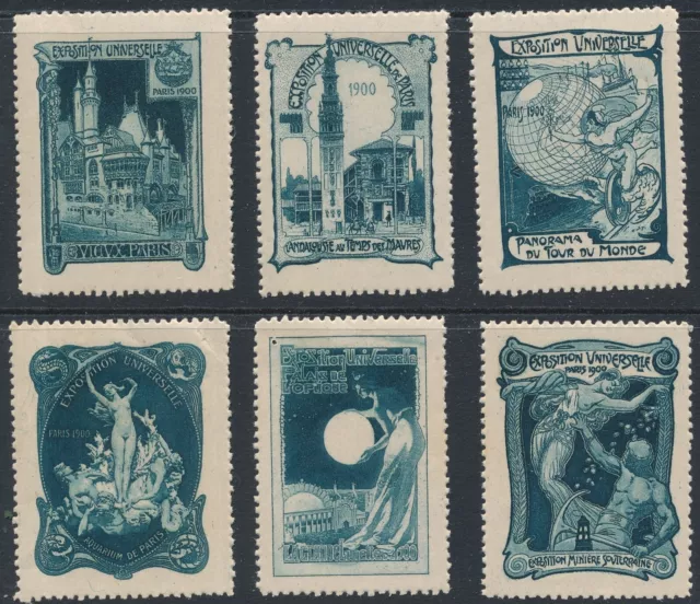 Stamp Label France Exposition 1900 Poster Cinderella International Expo MNH 2S