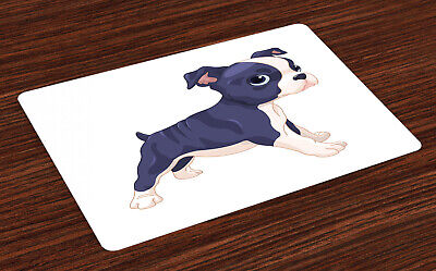 Boston Terrier Tovaglietta Set Cartoon Giochi per bambini Cane