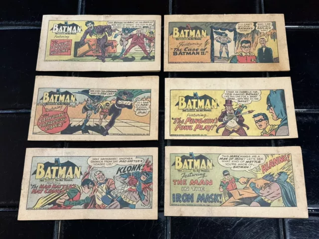 6 KELLOGG'S POP-TARTS BATMAN MINI-COMICS (1966) Complete Set Penguin Joker Cat W