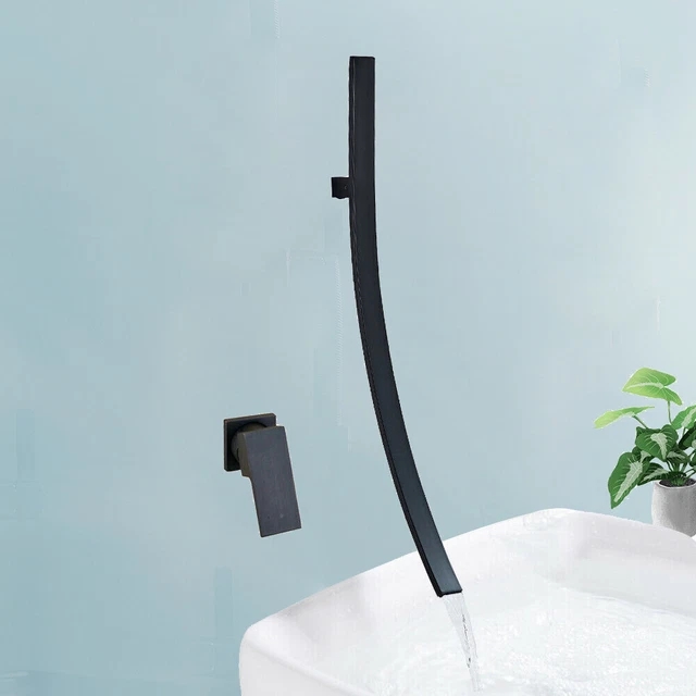 Rubinetto Vasca A Cascada Nero HOMELODY - Con Doccetta, Ottone, Monocomando, G1/2 - Foto 1