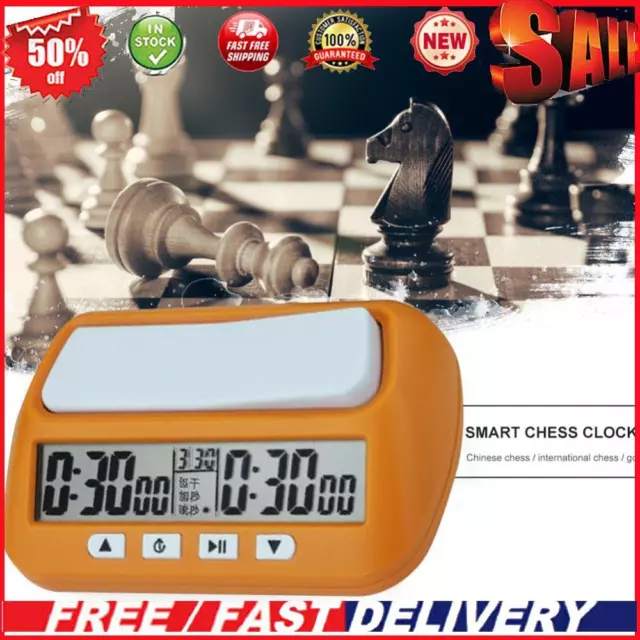Digital I-GO Timer Battery Powered Chess Clock Gifts Referee Use (Yellow)