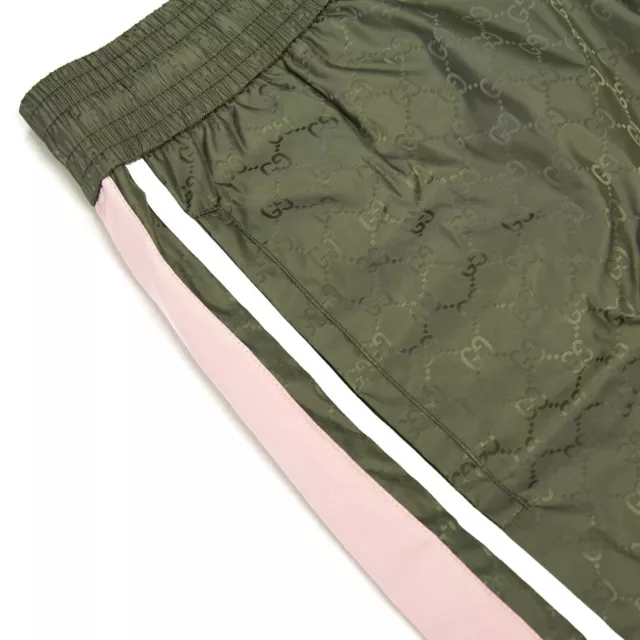 GUCCI 820$ GG Nylon Jacquard Swim Shorts In Forest Green 3