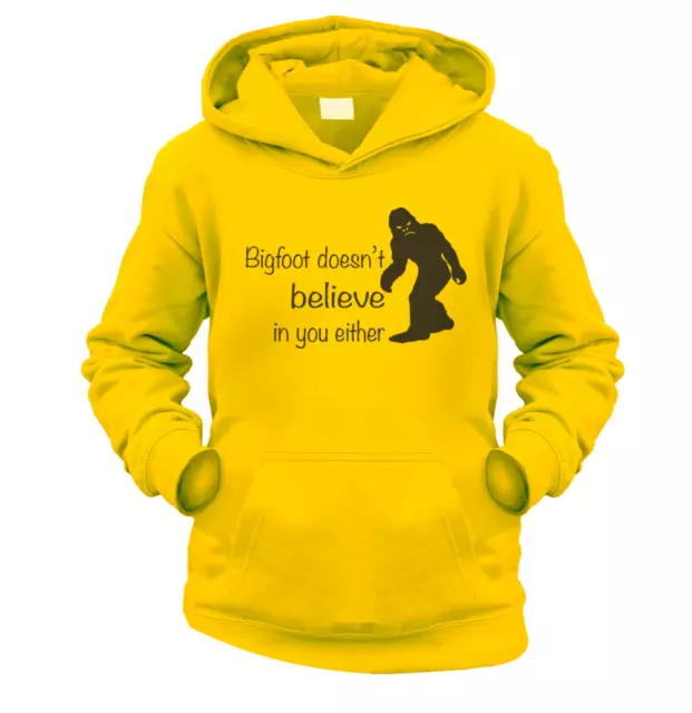 Bigfoot Doesnt Believe In You Kids Hoodie (Pick Colour and Size) Gift Present