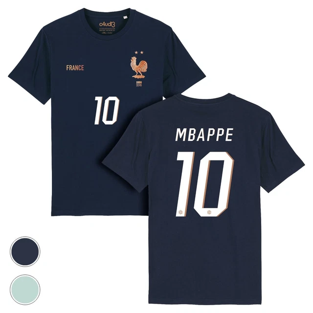 Flocage Officiel Équipe De France – Mbappé Extérieur 2022/2024 (Neuf, Monblason)