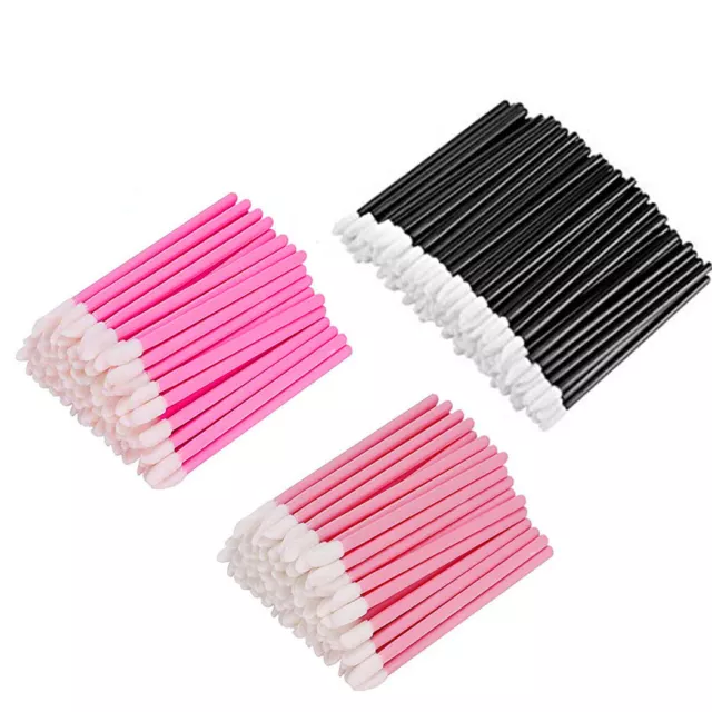 50X Disposable Lip Brush Eyelash Lash Mascara Applicator Lipstick Wands Cleaner