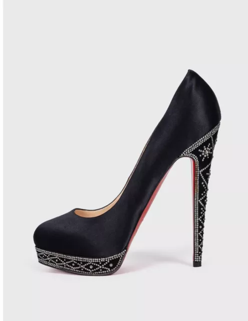 Christian Louboutin heels customized with Swarovski Crystals AB